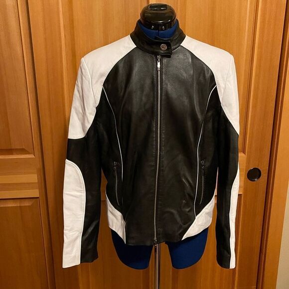 Paolo Santini Leather Biker Jacket - Picture 1 of 11